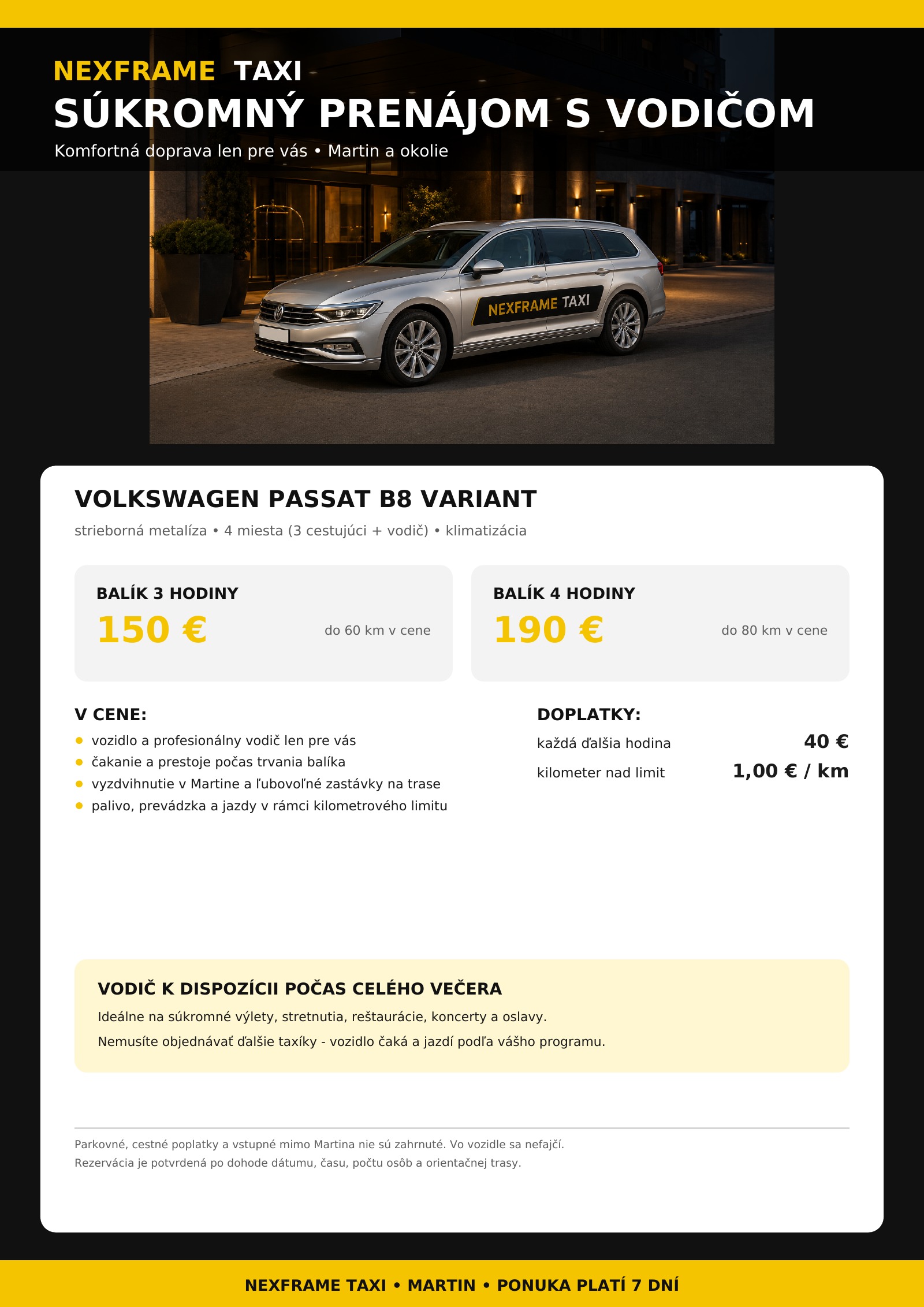 NEXFRAME Taxi Passat SK