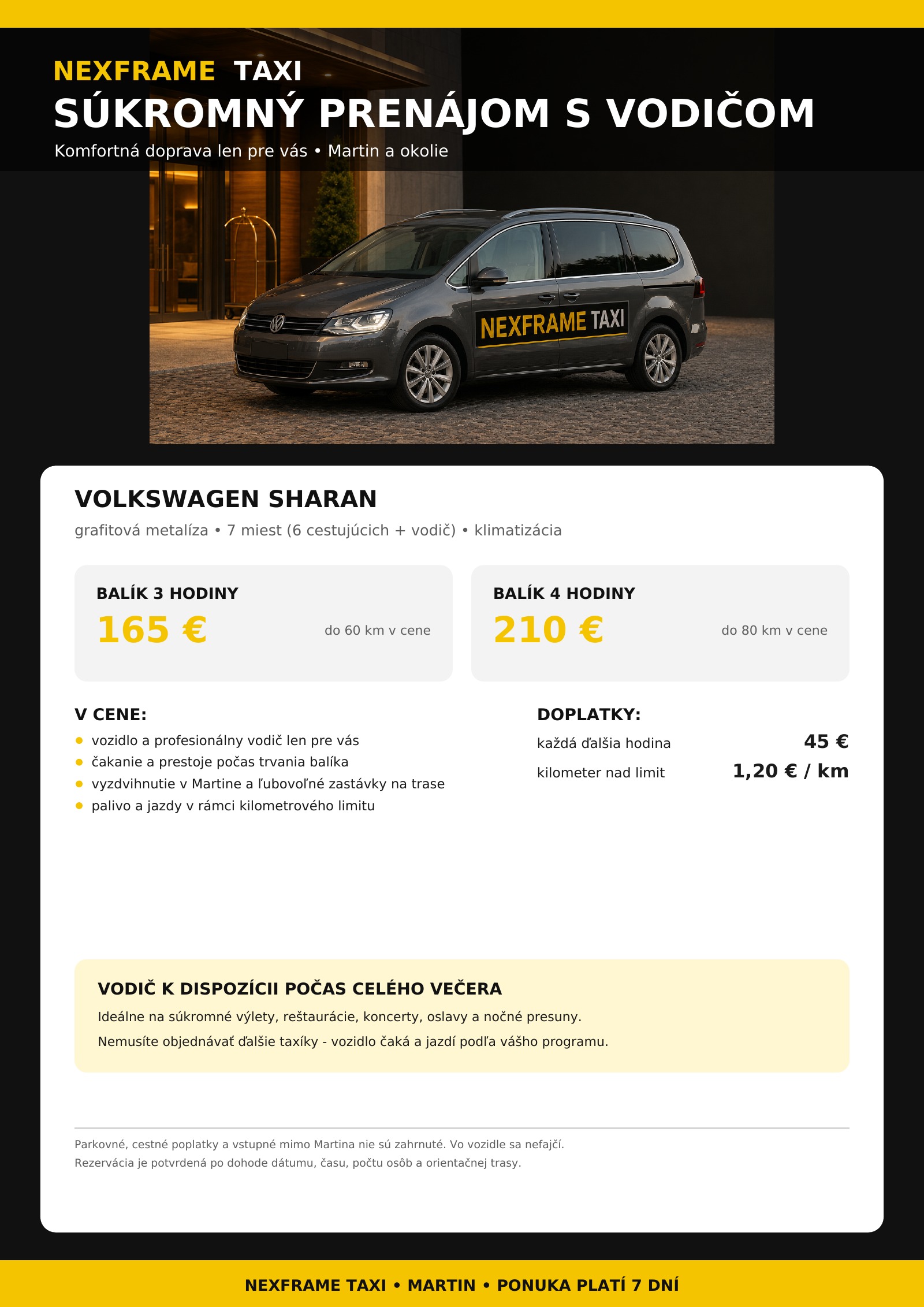 NEXFRAME Taxi Sharan SK